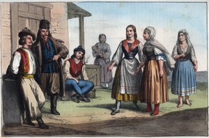 Ungersk bonde på 1800-talet - gravyr från "" Seder och traditioner för alla folk i universum. Det vill säga historien om regeringen, om lagarna, om milisen, om religionen för alla nationer från de mest avlägsna tiderna till våra dagar "1856 av Unknown artist