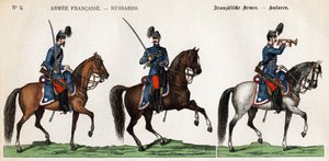 Husarer av den franska armén av Unknown artist