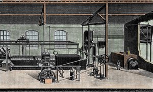 Istillverkning: tullinstallation. 1800-talsgravyr av Unknown artist