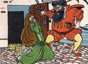 Illustration till "Bluebeard" av Unknown Artist