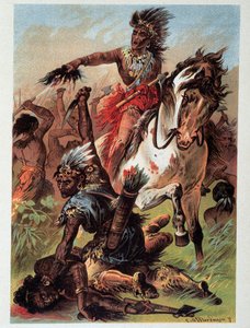 Illustration av "" läderstrumpor" av F. Cooper av Unknown artist