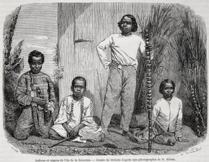 Indianer och negrer på Reunion Island - i "" Le Tour du Monde"" av Unknown artist