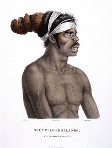 Ursprungsbefolkningen Cour-Rou-Bari-Gal i New Holland - i "" Upptäcktsresa till södra länderna"" av herrarna Lesueur och Peer av Unknown artist