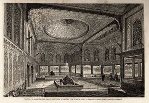 Inuti en kiosk av serien i Konstantinopel (dagens Istanbul), byggd under Soliman the Magnificent eller Suleyman 1st (1495-1566) av Unknown artist