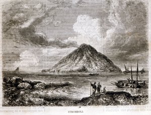 Ön Stromboli på 1800-talet. av Unknown artist