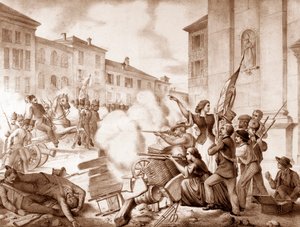 Italian Unite (Risorgimento (1848-1870): avsnitt av Brescias tio dagar, 23 mars till 1 april av Unknown artist