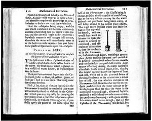 Italienska och holländska termometrar sidor från "" Mathematics Recreations"" av Jean leurechon (1591-1670) 1653 av Unknown artist