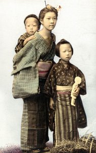 Japanska barn, sent 1800-tal av Unknown artist
