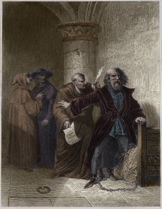 Hieronymus av Prag vägrar att avböja - Hieronymus av Prag (1379-1416) kyrkoreformator, vägrar att återkalla - Ingravering i "" Populära fastor, eller historien om folkets heroiska handlingar och deras inflytande på vetenskap, konst, industri och jordbruk"  av Unknown artist