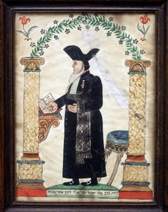 Judisk folkkonst: Representation av en rabbin av Unknown artist