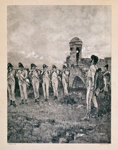 Joachim Murat (1767-1815), marechal av Frankrike, kung av Neapel, skjuten den 13/10/1815 i Calabria Prints of period. av Unknown artist