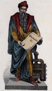 Johann Gutenberg, tysk boktryckare och guldsmed av Unknown artist