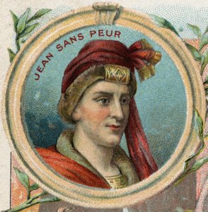 Johannes utan rädsla (1371-1419), hertig av Bourgogne. Kromolitografi sent 1800-tal av Unknown artist