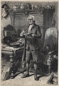 Jonathan Oldenbuck (eller Aldinbbuck) - 1800-talsillustration till romanen "The Antiquary" av Walter Scott (1771-1832) av Unknown artist