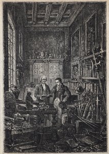 Jonathan Oldenbuck - (The Saint of the Saints of the Antiquary) - Illustration av 1800-talet för romanen "Antikvarien" av av Unknown artist