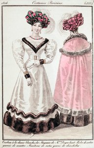 Tidning för damer och mode, parisiska kostymer av Unknown artist
