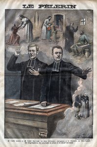 Jules Auguste Lemire (1853-1928) och Hippolyte Gayraud (1856-1911), franska kyrkliga och politiker, deputerade -gravyr i "Le-Pelerin" från 1899 av Unknown artist
