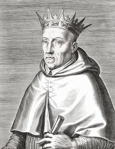 Kung Henrik I av Portugal och en kardinal. Henrique I. Porträtt. av Unknown artist