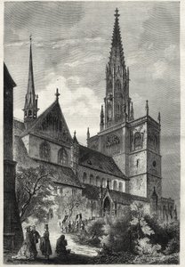 Konstanzer Munster - Konstanz Minster eller Konstanz Cathedral - Tyskland - Cathedrale Notre-Dame (Notre Dame) de Constance - 1868 - av Unknown artist