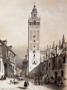 La Giralda, Sevilla, "" Konstnärliga och monumentala Spanien av de berömda platserna och monumenten i Spanien"" av Don Genaro Perezde Villa av Unknown artist