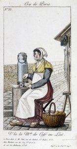 Mjölkkaffehandlaren - i "" Cris de Paris"" av Unknown artist