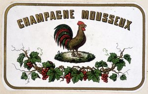 Märke "" Champagne Sparkling". s.d.. av Unknown artist