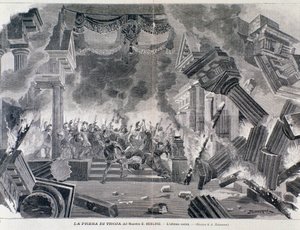 Sista scen av operan Trojanerna av Hector Berlioz av Unknown artist