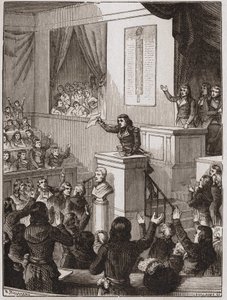 Lazare Nicolas Marguerite Carnot (med smeknamnet segerns arrangör eller den store Carnot) tillkännagav den 1 september av Unknown artist