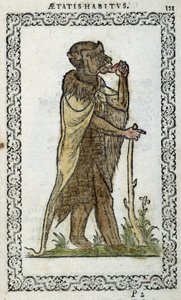 Den stående monge - i "Habits et effigies"" av Jean Sulperius av Unknown artist