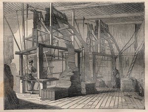 Vävningen av siden - Gravyr i ""La Science francaise"" av Unknown artist