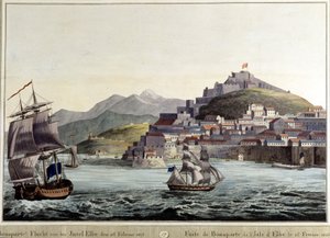 Läckage av Napoleon Bonaparte från Elba Island 26/02/1815. av Unknown artist