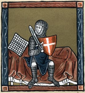 Legend Arthurian: Gauvain-riddaren på den magiska sängen. I "History of French Literature" av Hermann Suchier av Unknown artist