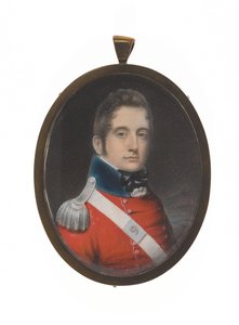 Löjtnant Charles Augustus Elderton (1789-1841), 9:e Madras infödda infanteri, 25 februari 1811 (miniatyr på elfenben) av Unknown artist