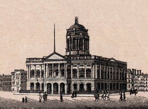 Liverpool, England: utsikt över rådhuset. i "" Världen illustrerar 168 vyer"" Odaterat (slutet av 1800-talet) av Unknown artist