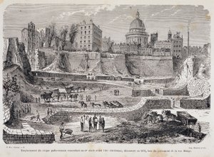 Platsen för den gallo-romerska cirkusen som går tillbaka till 300-talet före den kristna eran, upptäcktes 1870, under borrningen av Rue Monge av Unknown artist