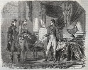 Lord Cornwallis (1738-1805) förhandlade om Amiensfördraget (1802) med Napoleon Bonaparte (1769-1821) - freden i Amiens, Frankrike - Fördrag undertecknat mars 1802 som avslutade revolutionskrigen av Unknown artist