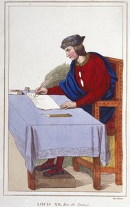 Ludvig XII (1462 -1515), kung av Frankrike, gravyr från 1830 av Unknown artist