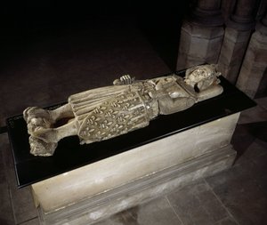 Ligger i marmor av Karl I av Anjou eller Karl av Sicilien (1227-1285), kung av Neapel och Sicilien. Basilica of Saint Denis. av Unknown artist