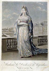 Madame hertiginnan av Angouleme (Marie Therese eller Madame Royale av Unknown artist