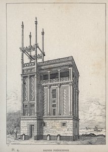 Phoenician House - (Phoenician House, Universal Exhibition, Paris av Unknown artist