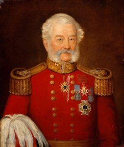 Generalmajor Sir Abraham Roberts, arméstab av Unknown artist