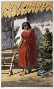 Malaj Qvinna (Oceania) - in “” First swedish circumnavigation””” by Skogman Carl Johan Alfred, ed. Stockhlom, Adolf Bonnier av Unknown artist