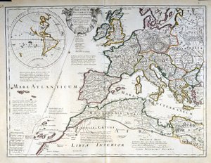 Karta över Europa. Början av 1600-talet. av Unknown artist