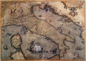 Karta över Italien av Unknown artist