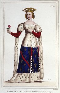 Marie de Berry (1367-1434). Grevinnan av Clermont och Auvergne. av Unknown artist