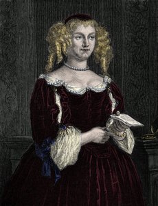 Marie de Rabutin-Chantal (Rabutin Chantal), markisin av Sevigne känd som Madame de Sevigne (1626-1696). Gravyr från 1862 i "" Världens drottningar"" av våra första författare. Bok utgiven under ledning av J. G. D. ARMENGAUD. av Unknown artist