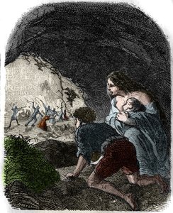 Massaker av Vaudois på 1500-talet. av Unknown artist