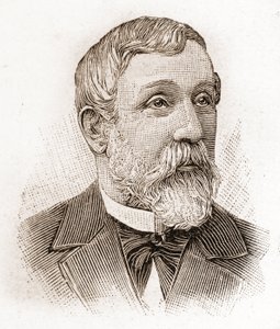 Medlemmar av Academie Francaise 1895: porträtt av Alfred Mezieres (1826-1915), litteraturhistoriker, fransk politiker och essäist. av Unknown artist