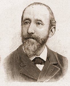 Medlemmar av Academy Francaise 1895: porträtt av Jules Claretie (1840-1913), fransk romanförfattare, dramatiker och kritiker. av Unknown artist
