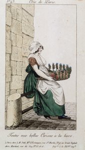 Körsbärshandlare - i "" Cris de Paris", deb. 1800-talet av Unknown artist
